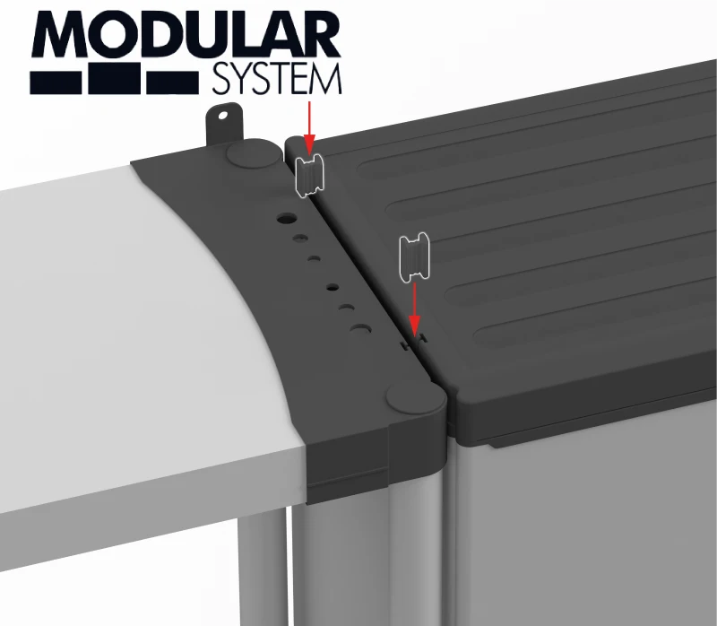 MONGARDI Scaffale in resina PVC 3 ripiani portata 80 Kg,  80x40x85 cm