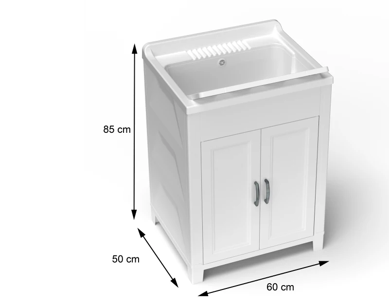 MONGARDI Mobile Lavatoio in resina per esterno-interno 60x50x85