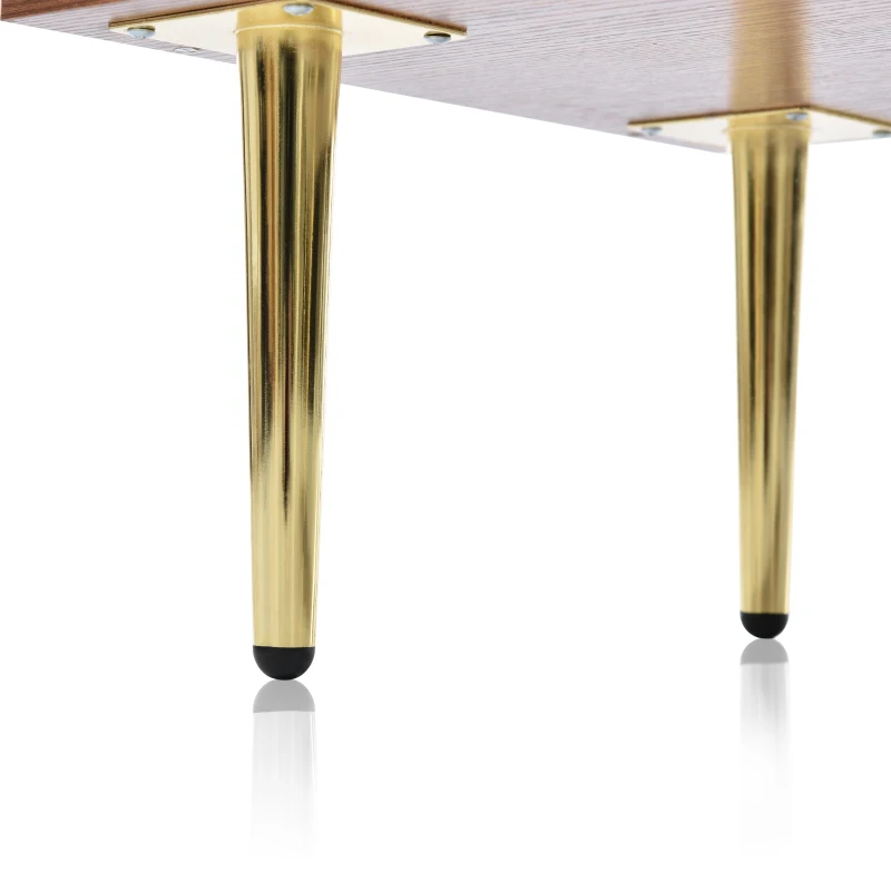 Vintage Finish Rattan Sideboard Cabinet with Storage Drawers, Wooden Chest of Drawers for Bedroom and Hallway, 120x40x90 cm, Walnut