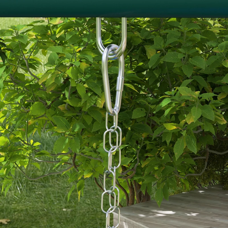 Outsunny Set de Leagan pentru Copii 4 in 1 cu Leagan cu Farfurie, Scaun, Scara/Plasa de Catarat, Cos de Baschet, Galben(m-8)