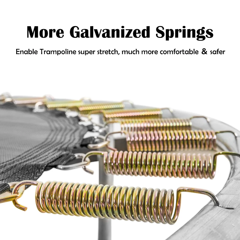 6FT Outdoor Trampoline with Safety Enclosure, Ladder and Jumping Mat, Durable UV-Protected Bounce Surface, for kids, 183 cm Diameter, Black