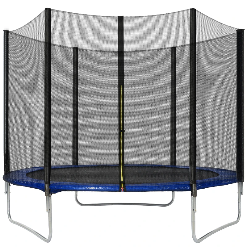 6FT Outdoor Trampoline with Safety Enclosure, Ladder and Jumping Mat, Durable UV-Protected Bounce Surface, for kids, 183 cm Diameter, Black