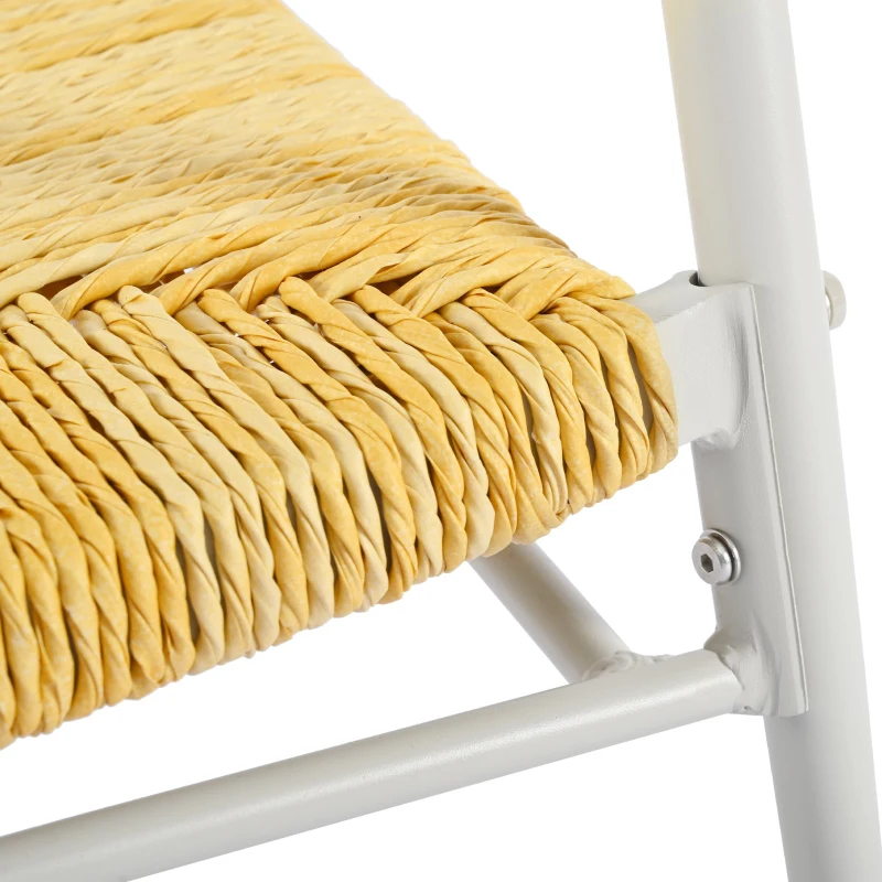 Ensemble Bistro 3 Pièces en Aluminium et Rotin PE pour Balcon, Résistant aux Rayons UV, Charge 150 kg, Beige