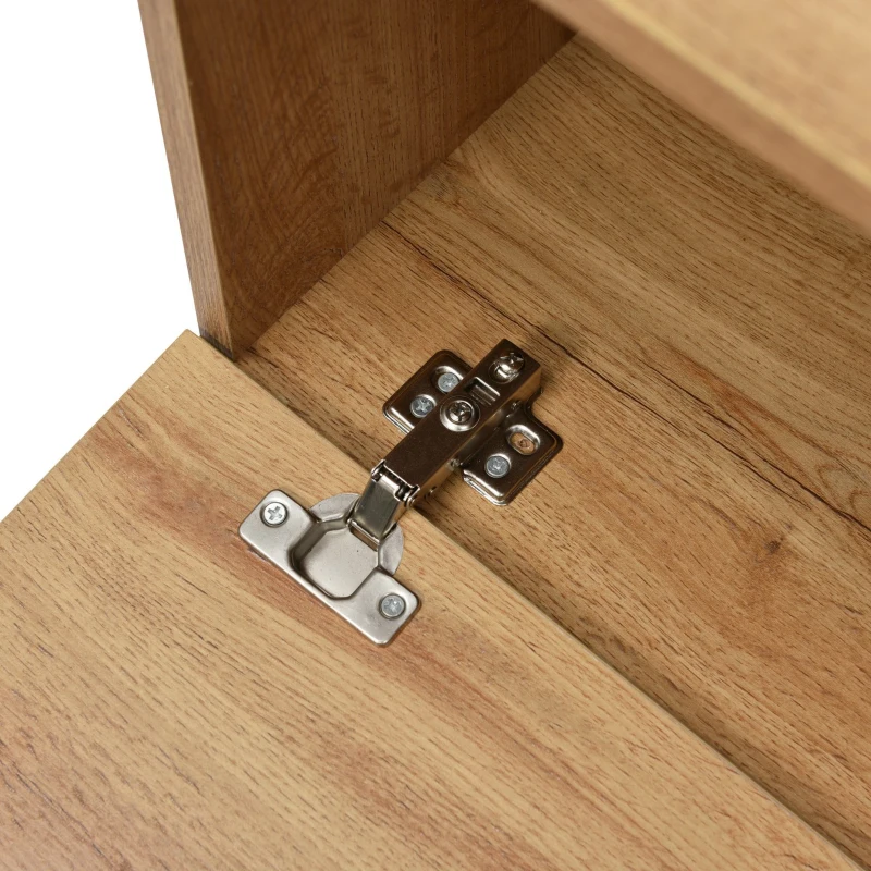 Meuble TV moderne au design robuste et scandinave, Bois Naturel