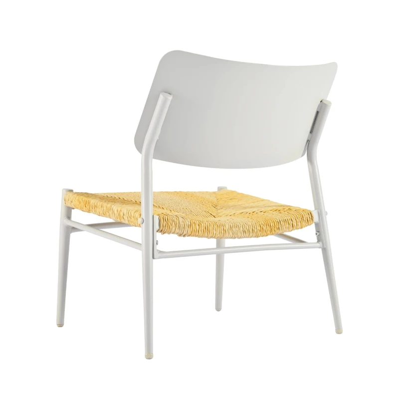 Ensemble Bistro 3 Pièces en Aluminium et Rotin PE pour Balcon, Résistant aux Rayons UV, Charge 150 kg, Beige