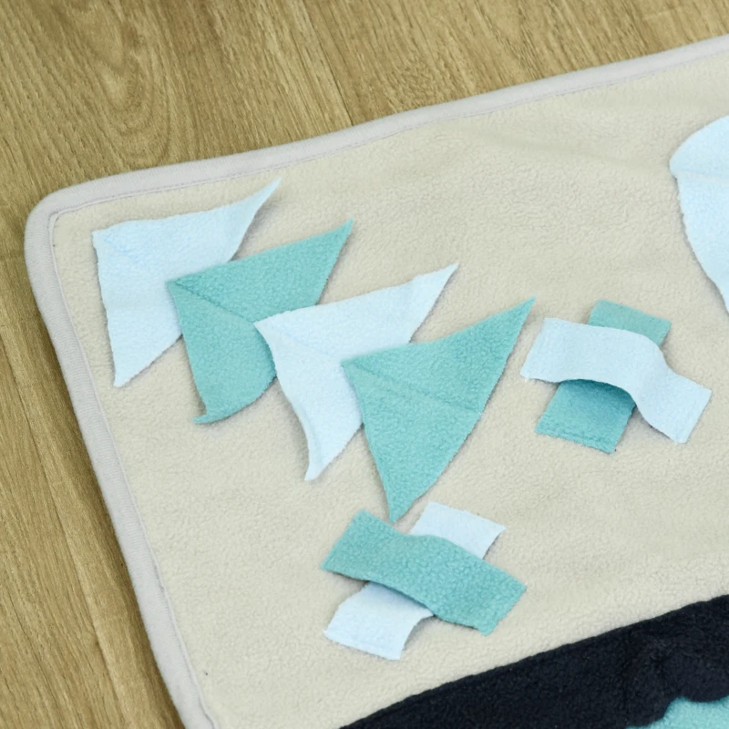 PawHut Mata dla psa, komfortowa, z elementami dekoracyjnymi, 74x50x5cm, Wielobarwna