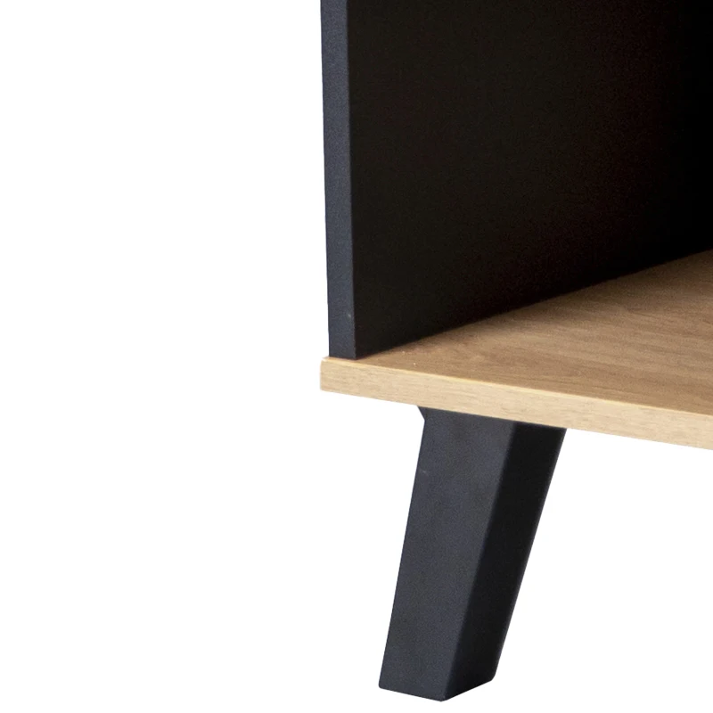 Table basse design en bois multifonctionnelle avec tiroirs 100x60x43 cm en solde, Naturel