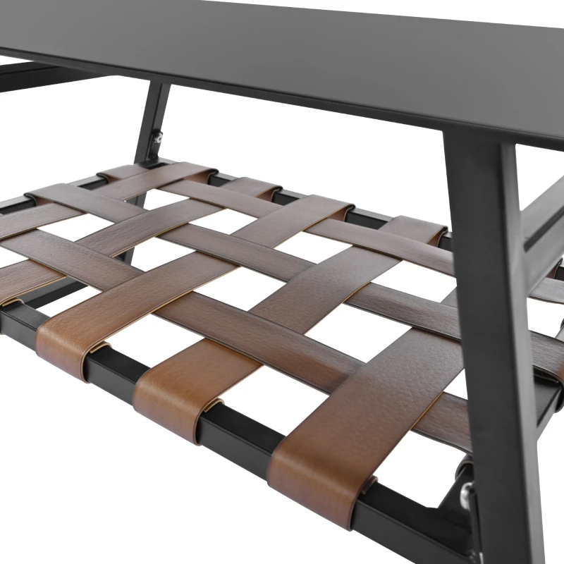 Set pentru exterior 4 piese, sticlă securizată și perne lavabile, Negru