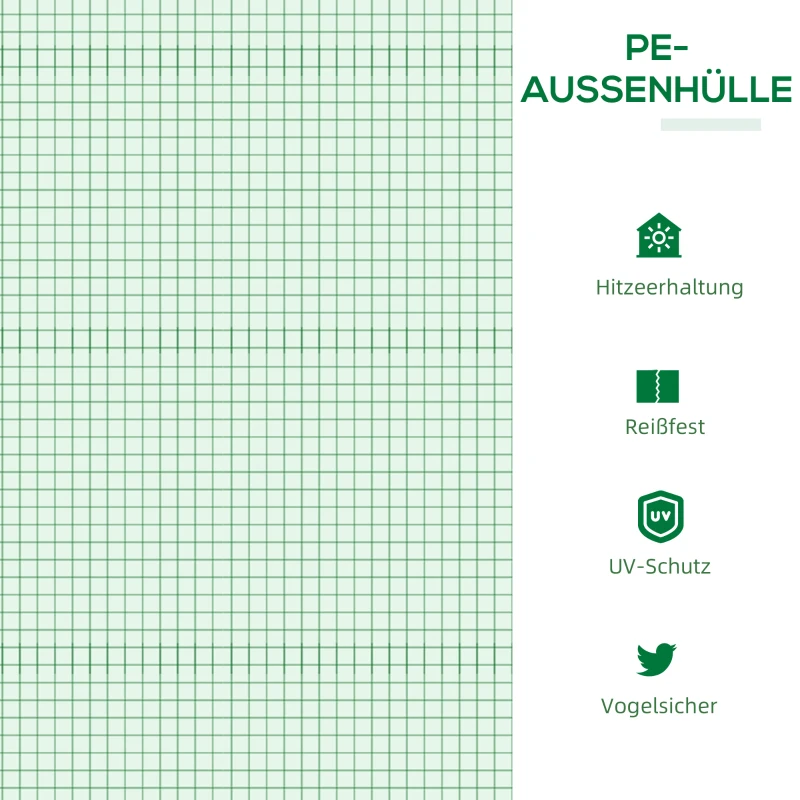 Outsunny szklarnia foliowa z okienkiem PE cieplarnia szklarnia na pomidory skrzynia inspektowa 119 x 60 x 60 cm kolor zielony