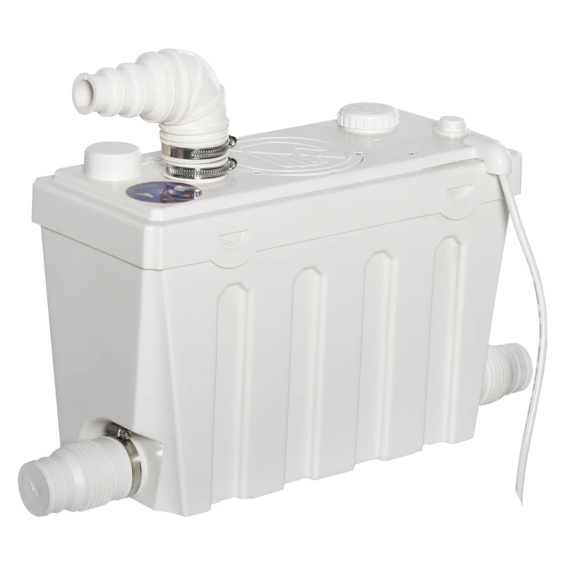 HOMCOM Hebeanlage Abwasserpumpe Fäkalienpumpe Haushaltspumpe für WC Dusche, 500W, 40 x 18,5 x 28 cm