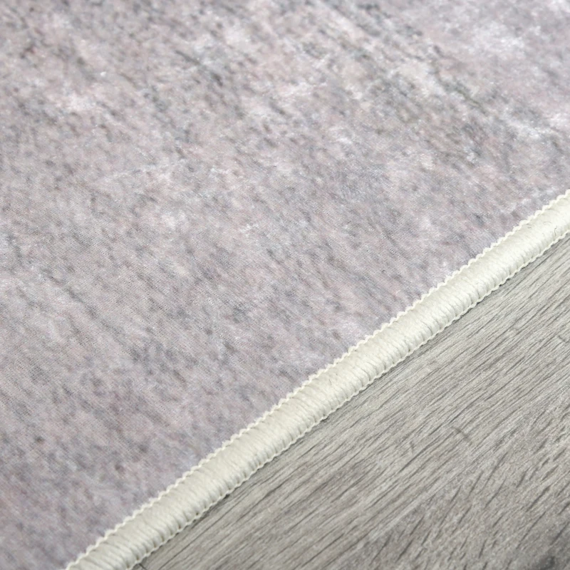 HOMCOM vloerkleed in trendy design met geometrische vormen grijs+zwart 120 x 170 cm