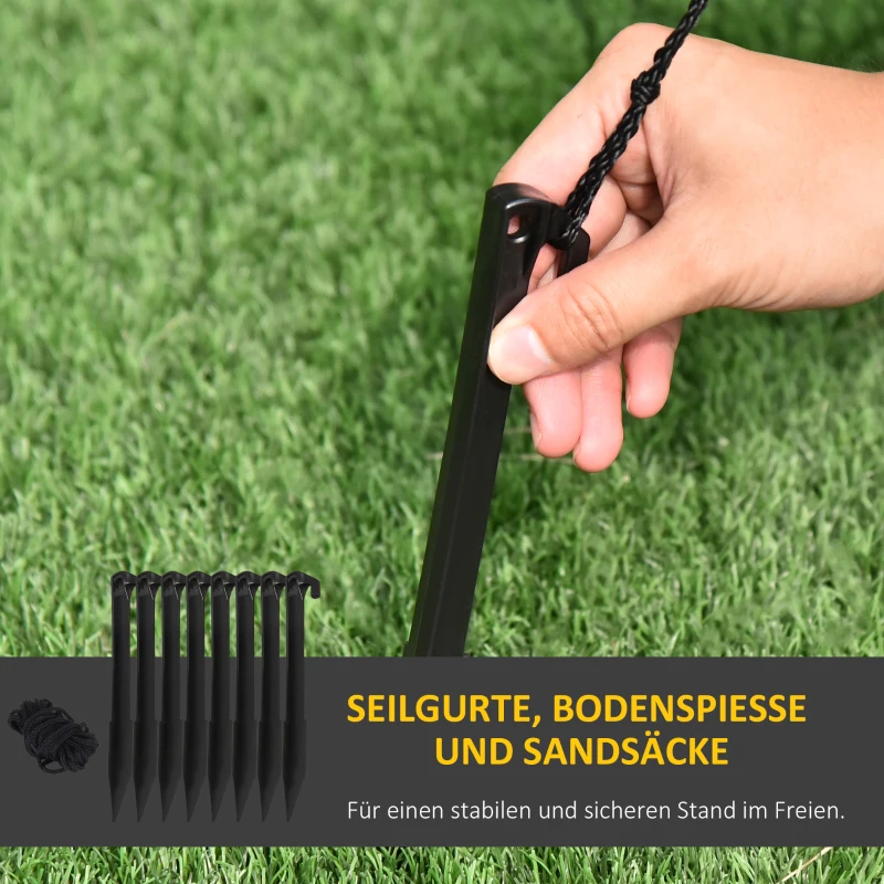 Outsunny 150cm Self-nadmuchiwany Święty Mikołaj z sankami i psami z diodą LED