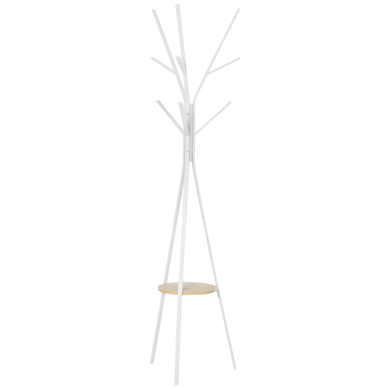 HOMCOM kledingrek metaal wit 45 l x 45 b x 180 h cm | Aosom.de