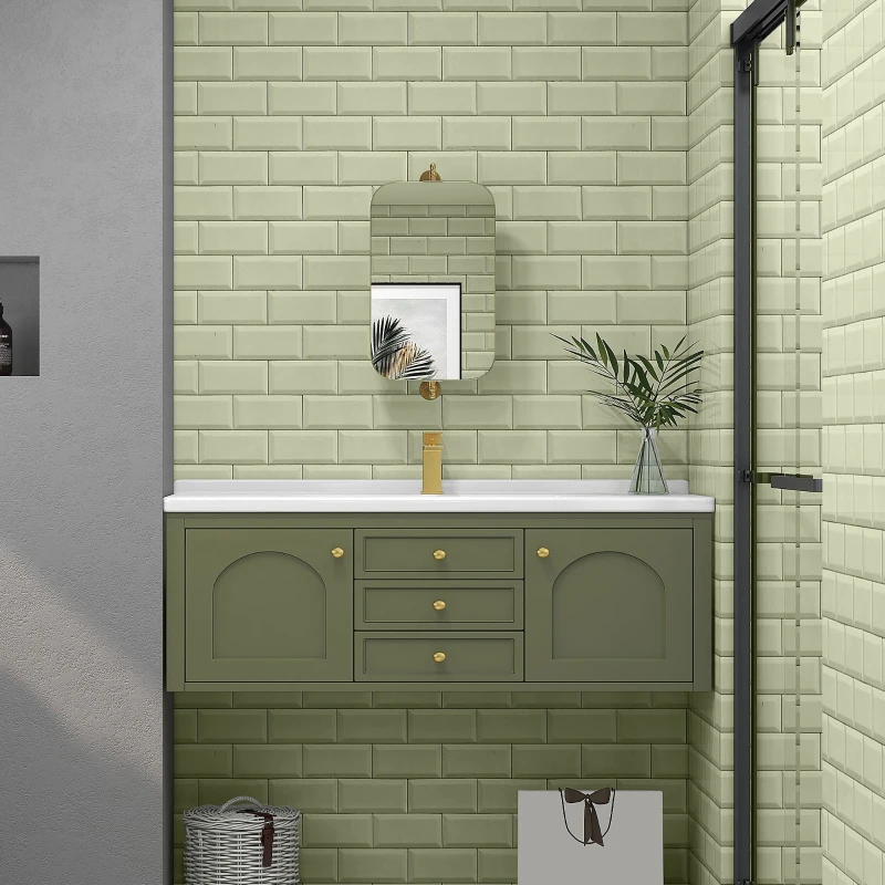 HOMCOM Badkamerspiegel met 2 Rekken, Vintage Design, 40cm x 12cm x 66cm, Goud