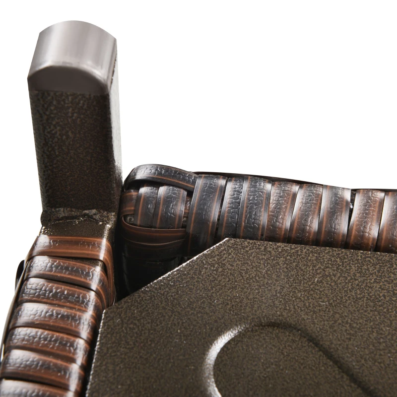 Stolik Ogrodowy z Polirattanu Outsunny z Otworem na Parasol - Elegancki i Funkcjonalny