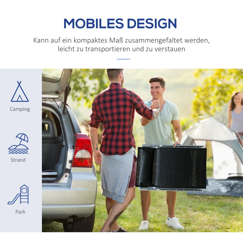 Outsunny Inklapbare ligstoel ligbed voor op het strand ligstoel tuin ligstoel ligbed voor op het strand ligbed voor buiten