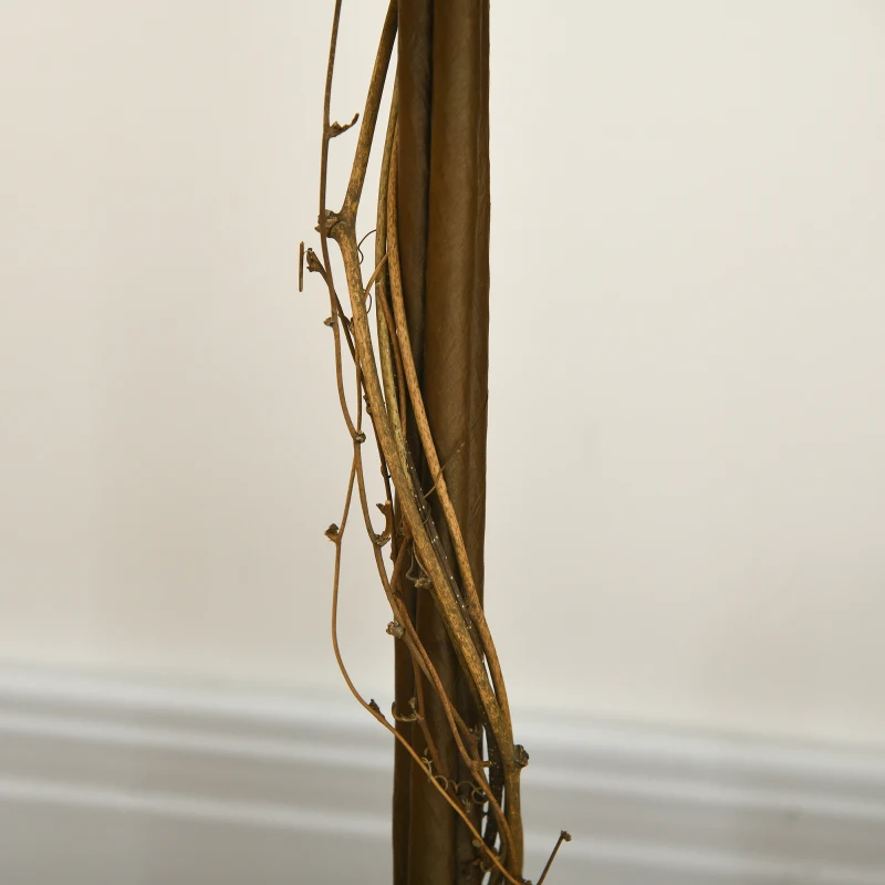 HOMCOM Set van 2 kunstmatige buxusbomen, kunstplanten inclusief kunstmos, 1 bloempot, 28 cm x 28 cm x 60 cm, groen