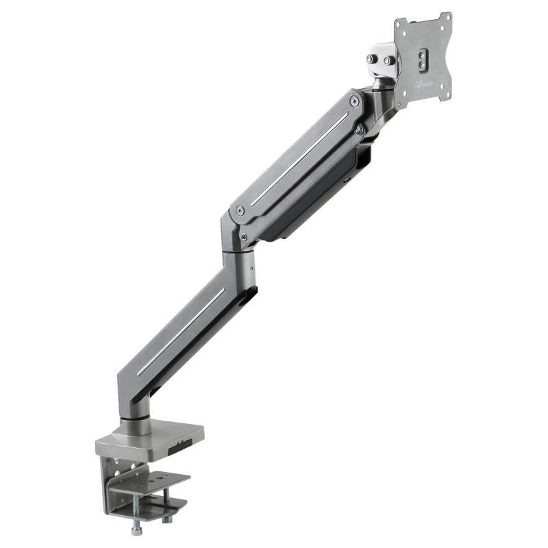 Vinsetto 13-39 Zoll Monitor Halterung Monitorhalter Monitor Tischhalterung Höhenverstellbar Neigbar Schwenkbar drehbar Aluminiumlegierung Silber 60 x 14 x 31-64 cm