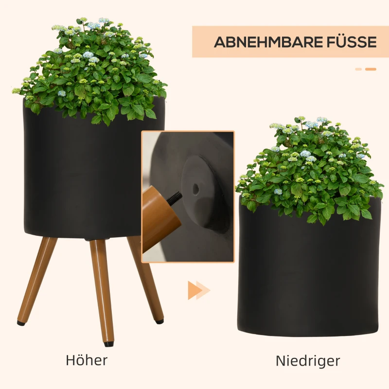 Outsunny zestaw 2 donic, donice z demontowalnymi nogami do użytku wewnętrznego i zewnętrznego