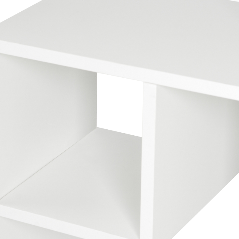 HOMCOM Wandregal, schwebendes Regal, Bücherregal, 60 x 25 x 60 cm, Weiß