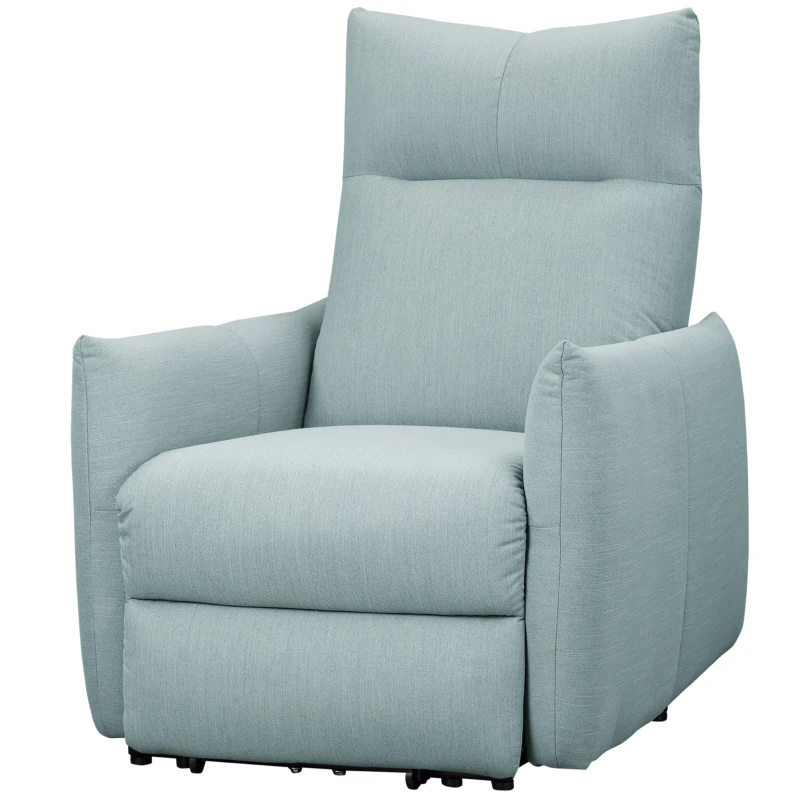 HOMCOM Relaxsessel Liegesessel mit Elektromotor 77 x 89 x 107cm mit USB-Ladeanschluss Blau