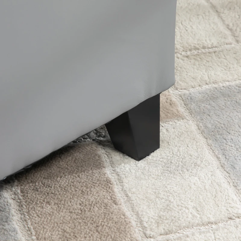 HOMCOM Relaxsessel Liegesessel TV Sessel  Einzelsofa 140° neigbar Fernsehsessel Kunstleder Metall Grau 70,5 x 86 x 99 cm