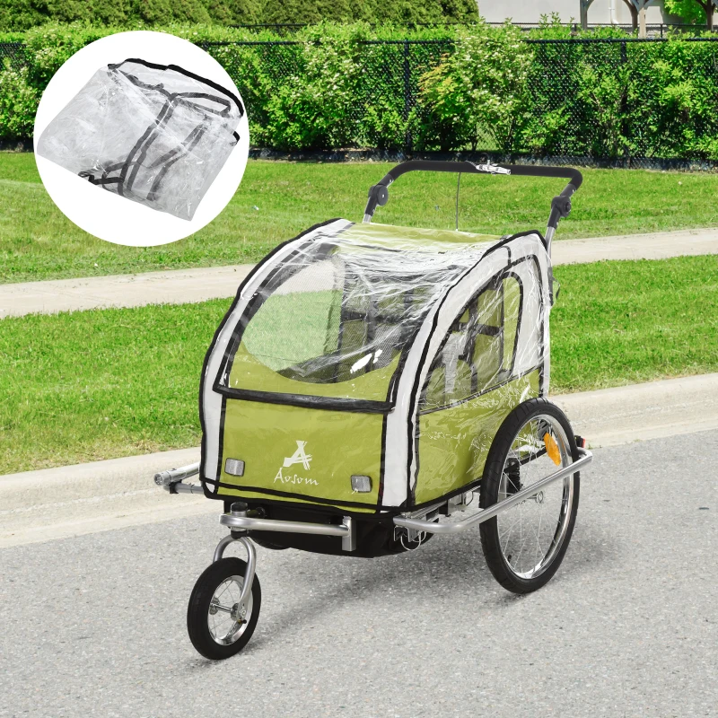HOMCOM Regenschutz für Kinderanhänger Regenüberzug