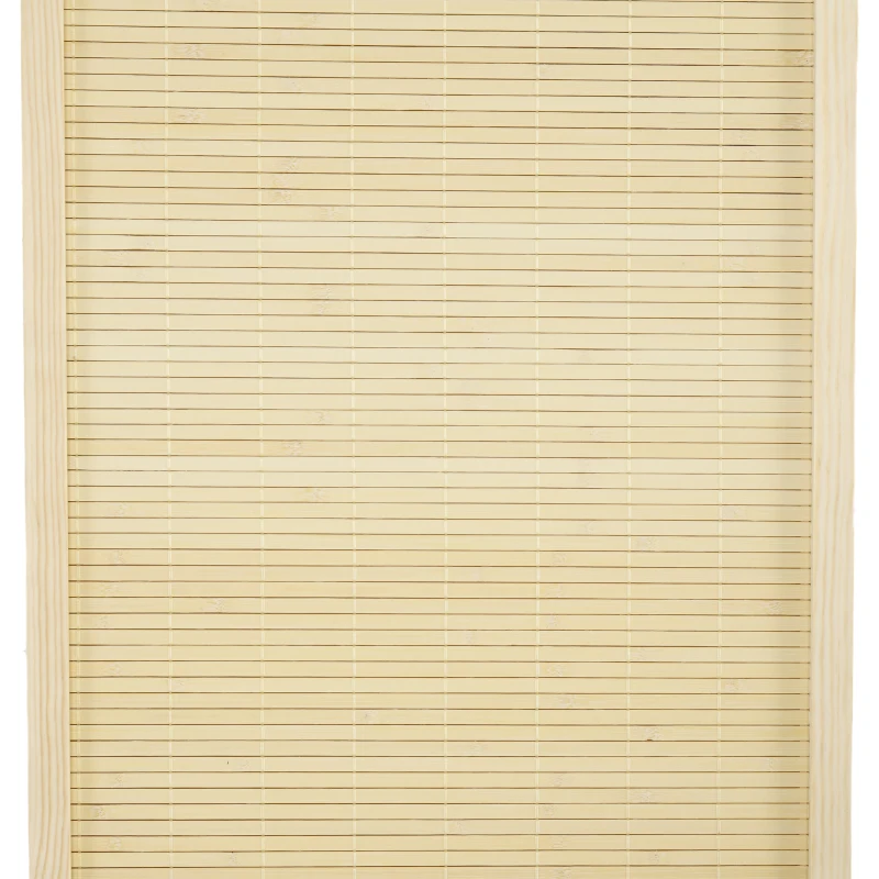 HOMCOM Paravento per Interno Pieghevole a 4 Ante, Divisorio in Bambù di Rattan, 180x1.6x180 cm