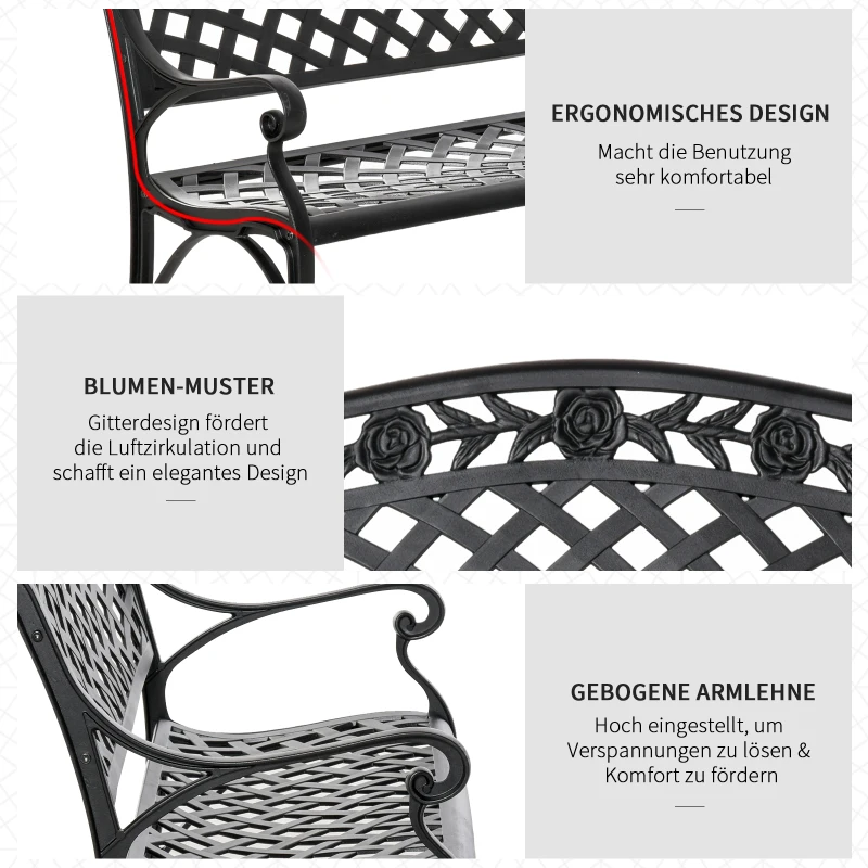 Outsunny 2-zitsbank bank