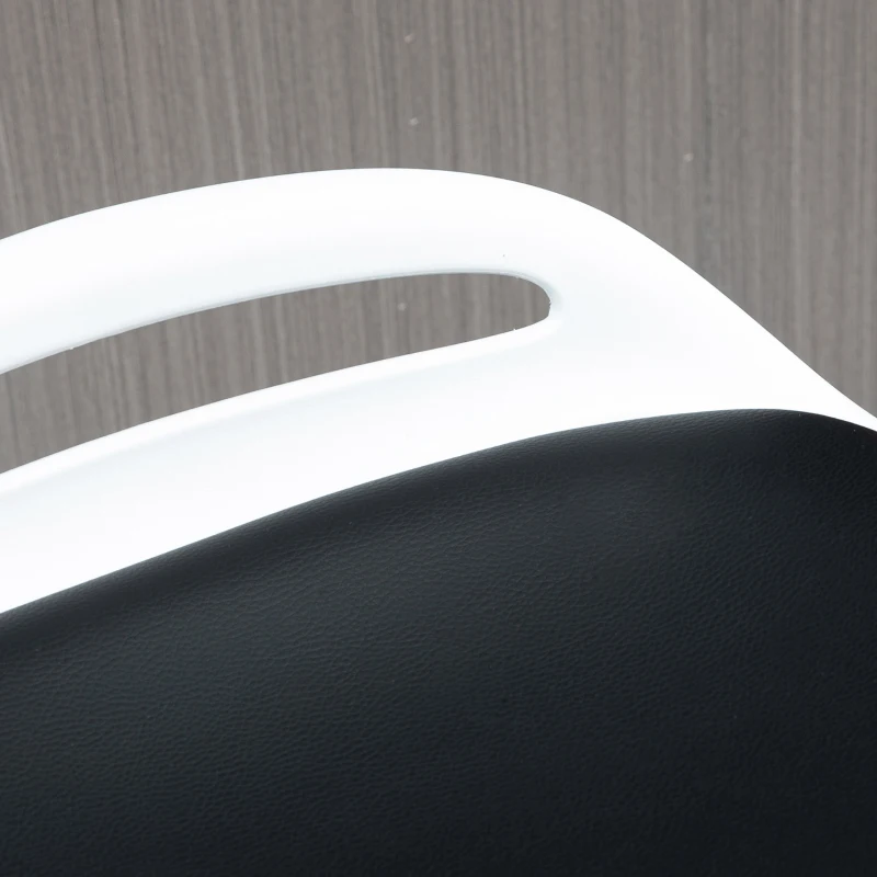 HOMCOM Barhocker, 2er-Set, höhenverstellbar, drehbar, mit Fußstütze, Stahl+Kunstleder, schwarz, 39 x 41 x 68-88 cm