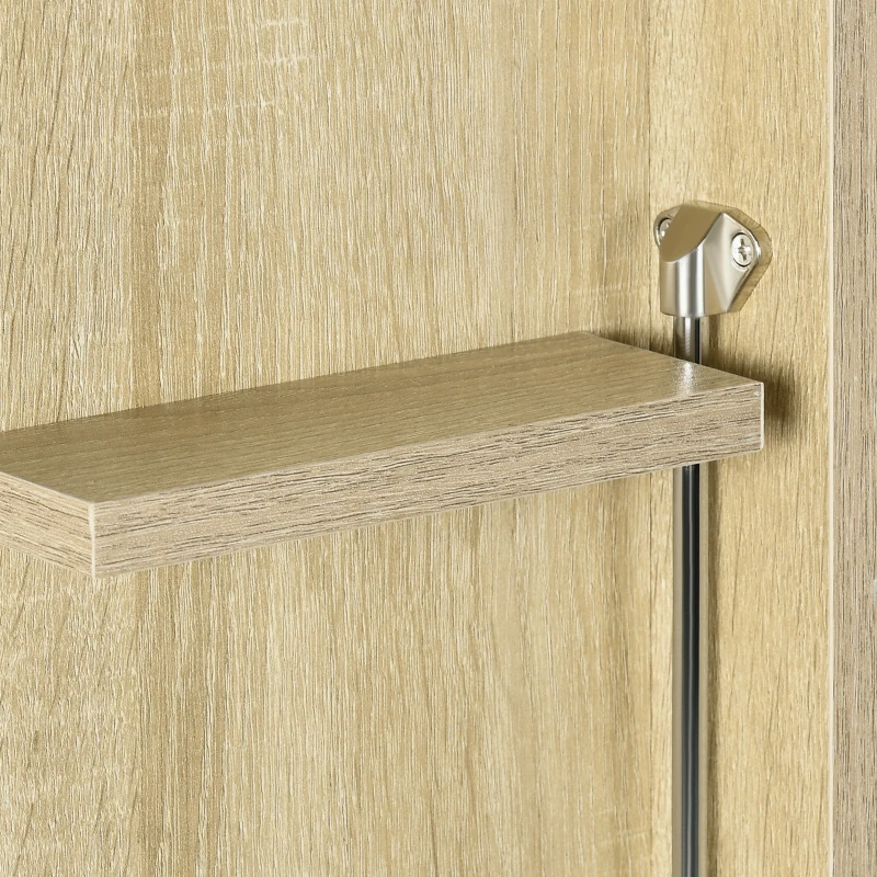 HOMCOM Wandklapptisch mit Regalen 60 cm x 21,5 cm x 50 cm Natur