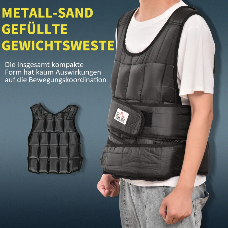 HOMCOM 30 kg gewichtsvest 60 cm x 50 cm x 17 cm