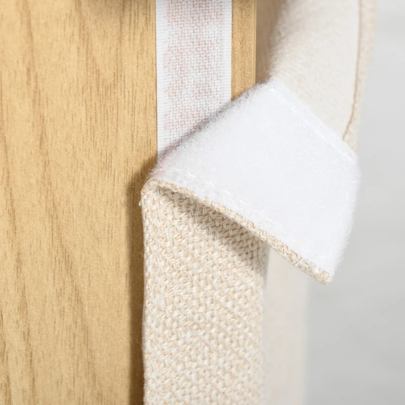 PawHut Katzenhöhle inkl. waschbaren Kissen, modernes Design 49,5 cm x 38,5 cm x 43,5 cm; Natur + Weiß + Beige