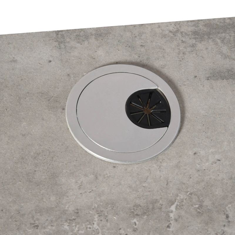 HOMCOM Tv-wandkast lowboard hangplank Tv-kast spaanplaat cementgrijs