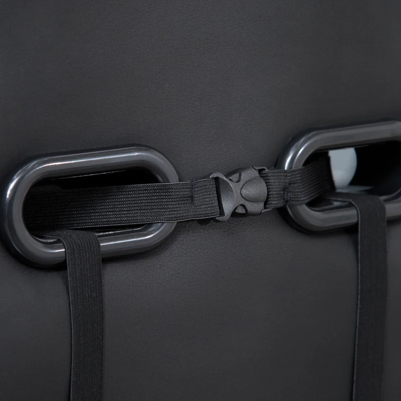 Vinsetto Gaming Stuhl mit Wipp- & Liegefunktion höhenverstellbarer Bürostuhl ergonomischer Drehstuhl mit Kopfstütze Lendenkissen 90-160° Neigungswinkel Schwarz Kunstleder 71 x 58 x 125-131 cm