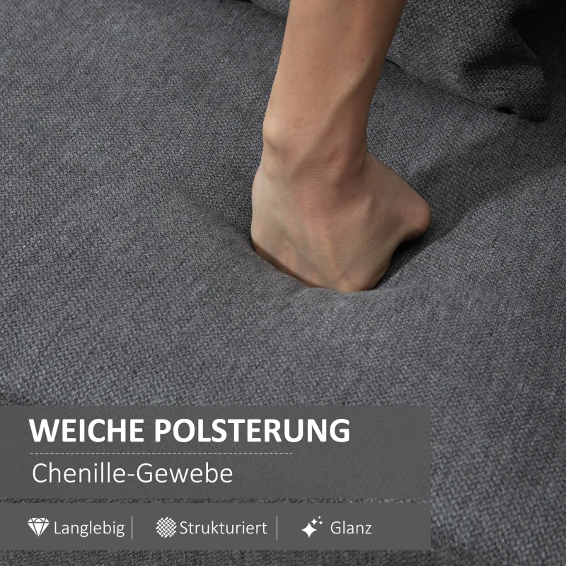 HOMCOM 2-zits tweepersoonsbank 130 cm x 70 cm x 80 cm