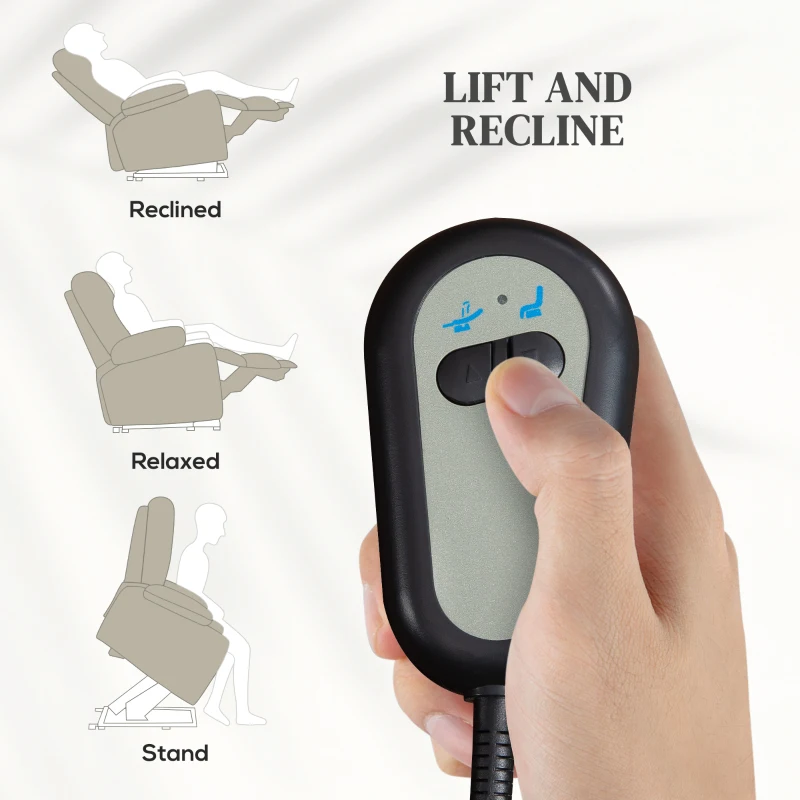 Homcom Fotoliu Rabatabil Electric – Bej, Cu Taburet & Telecomanda