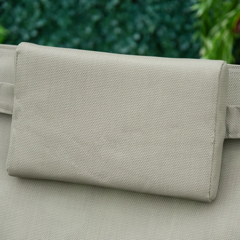 Outsunny Schommelstoel swingstoel tuinstoel schommelende ligstoel metaal mesh lichtgrijs