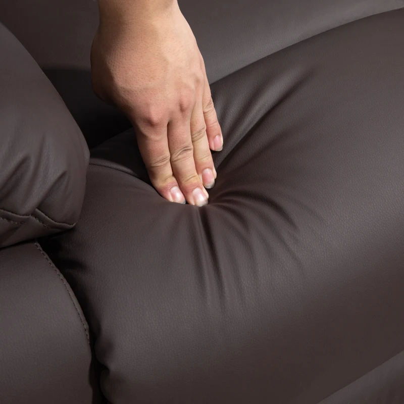 HOMCOM Poltrona Relax Alzapersona Reclinabile a 155° con 8 Punti Massaggio e Riscaldamento, Marrone