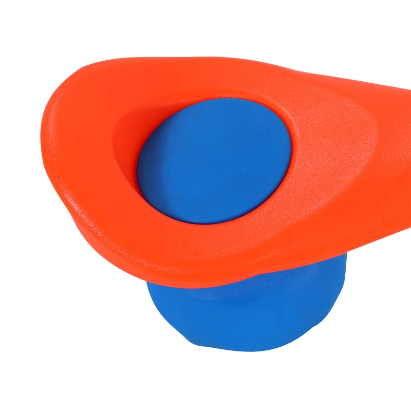 HOMCOM Kinder Gartenwippe 360° drehbare Wippe Karussellwippe für 3-8 Jahre Kunststoff Mehrfarbig 126 x 39,5 x 66 cm