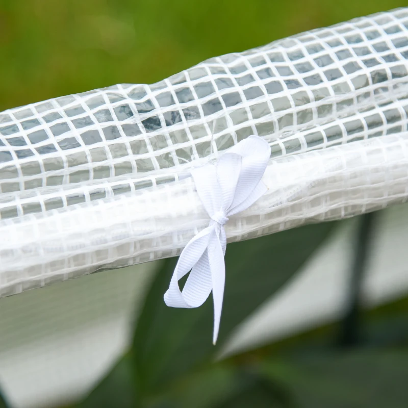 Outsunny Gewächshaus mit Fenster PE Treibhaus Tomatenhaus Frühbeet 120x60x60cm Weiß