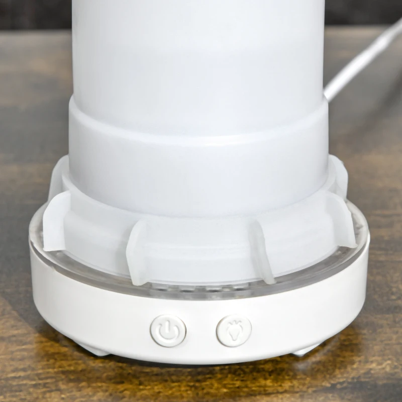 HOMCOM Elektrische Aroma-Diffusor für ätherische Öle 7 Farben LED 2 Sprühnebel-Modi automatische Abschaltung Keramischer Deckel mit floralem Muster elegant 100ml Keramik ABS Weiß Ø9,2x16,5 cm