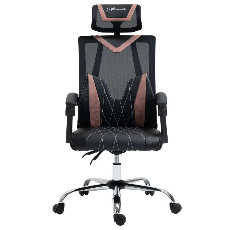 Vinsetto Scaun de Birou Ergonomic inclinabil cu Suport Lombar si Cervical