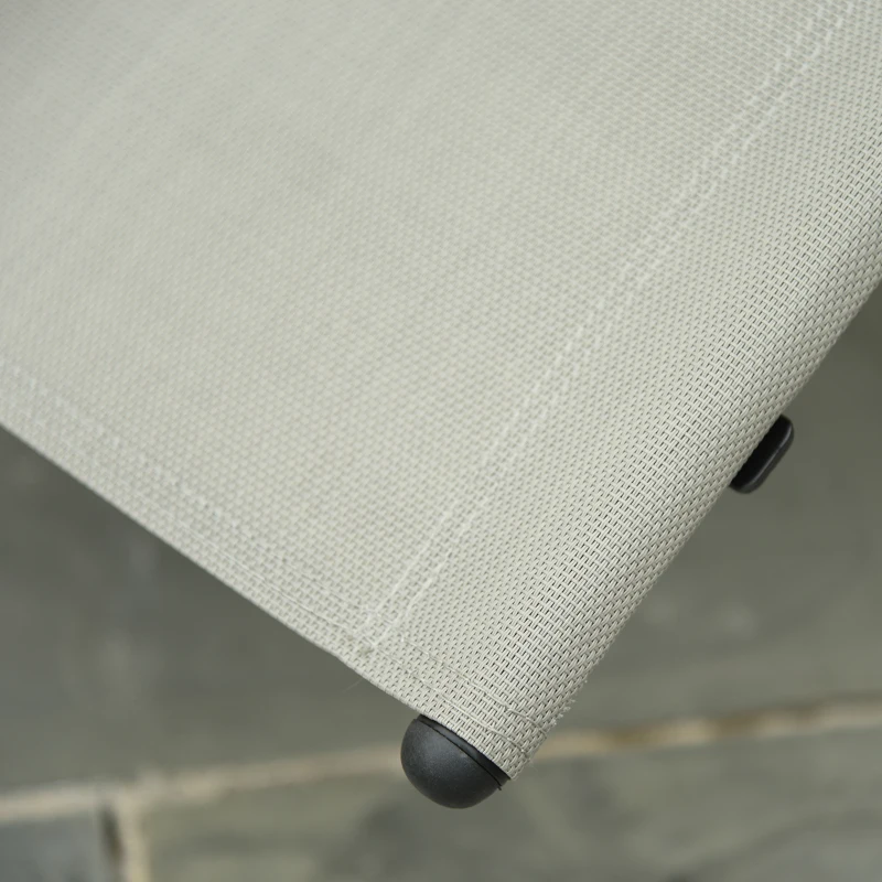 Outsunny Schommelstoel swingstoel tuinstoel schommelende ligstoel metaal mesh lichtgrijs