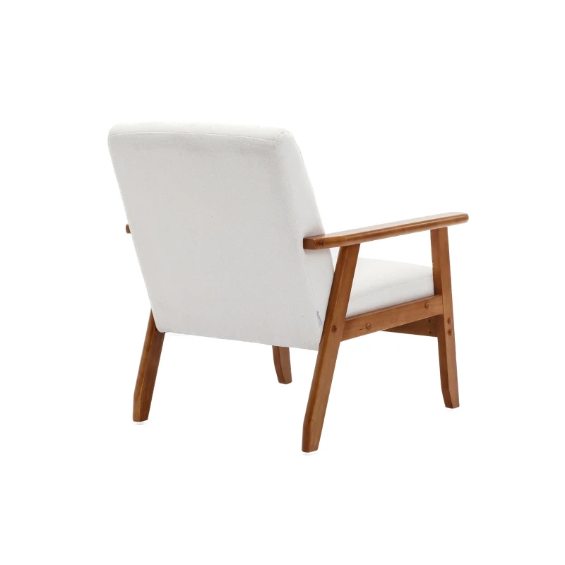 Butaca Reclinable Moderna de Mediados de Siglo para Sala de Estar y Dormitorio Beige