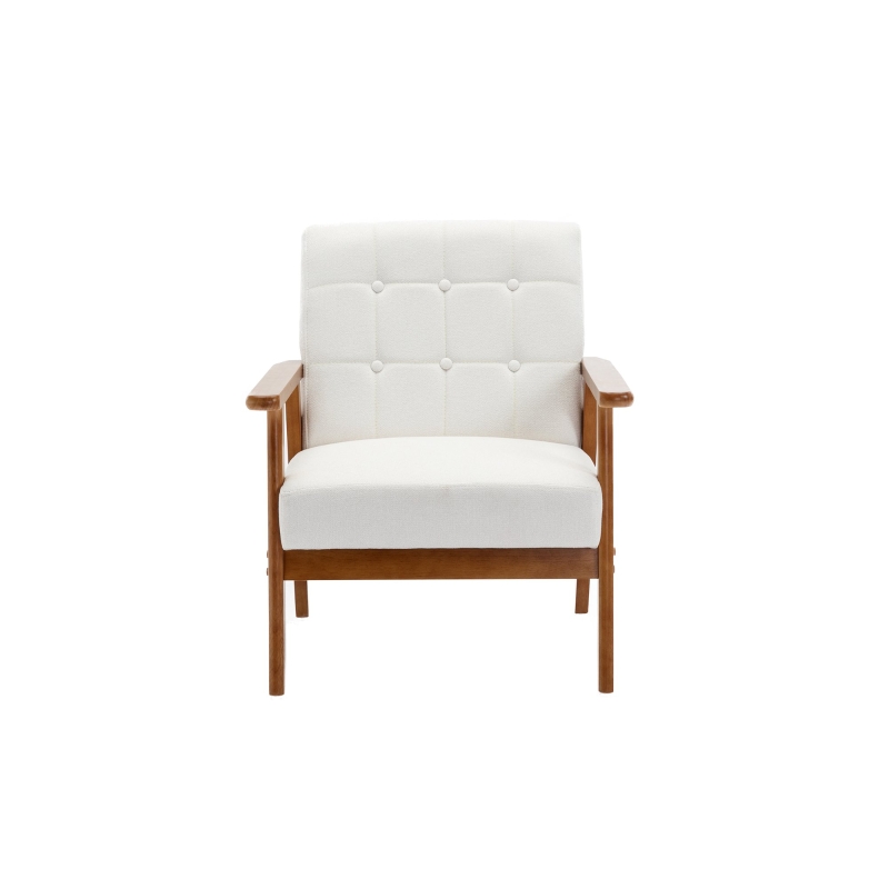 Butaca Reclinable Moderna de Mediados de Siglo para Sala de Estar y Dormitorio Beige
