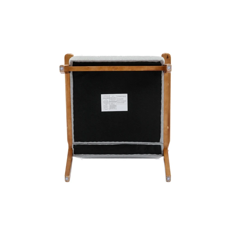 Butaca de Relax Mid-century Modern para Sala de Estar y Dormitorio Gris Claro
