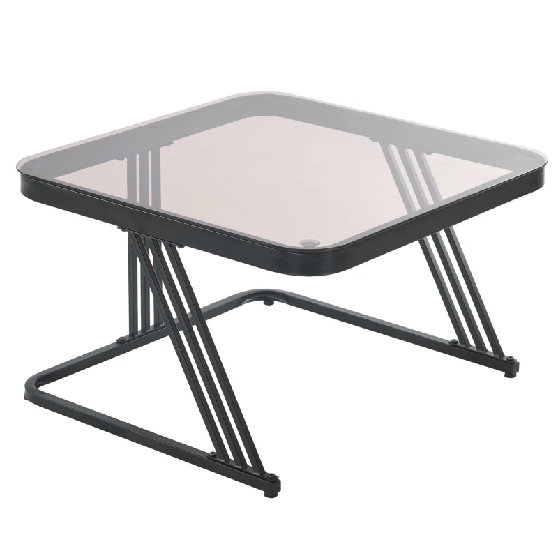 Ensemble de Tables Basses Gigognes en Verre et aspect marbre avec Tiroirs en Bois Massif, Élégance et Fonctionnalité pour le Salon, Marron blanc