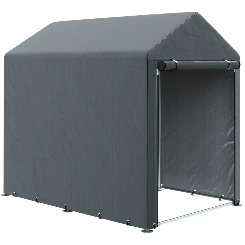 Outsunny Tuinschuur, Opslagtent, robuust & weerbestendig, Staalframe, 1,2x1,8x1,6m, Donkergrijs(m-12)