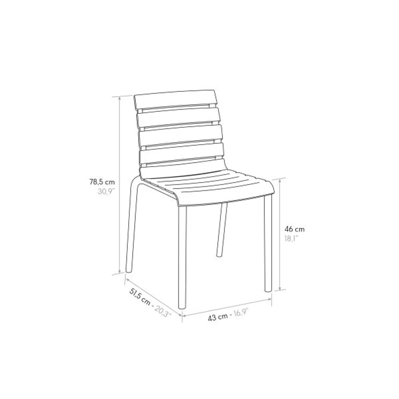 PAZZO DESIGN Sedia Brad Arancio set da 6 sedie in Polipropilene